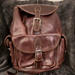 Brown Leather Backpack